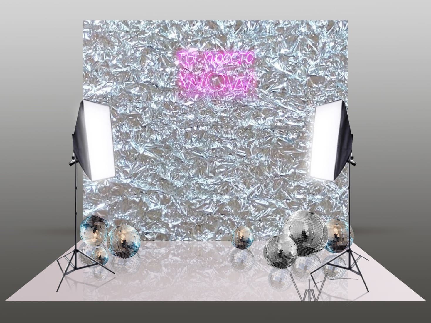 Фотозона полисилк с неоном Фотозона полисилк с неоном