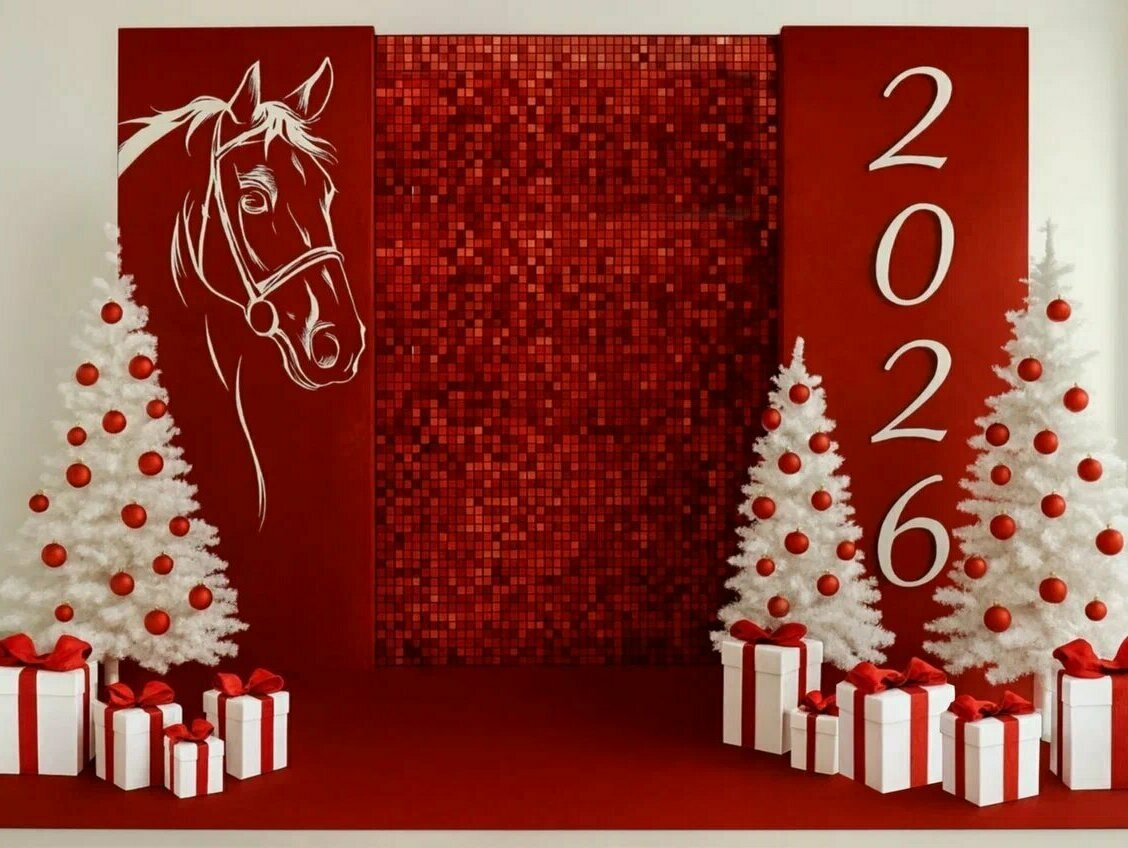 Новогодняя фотозона год лошади Новогодняя фотозона год лошади