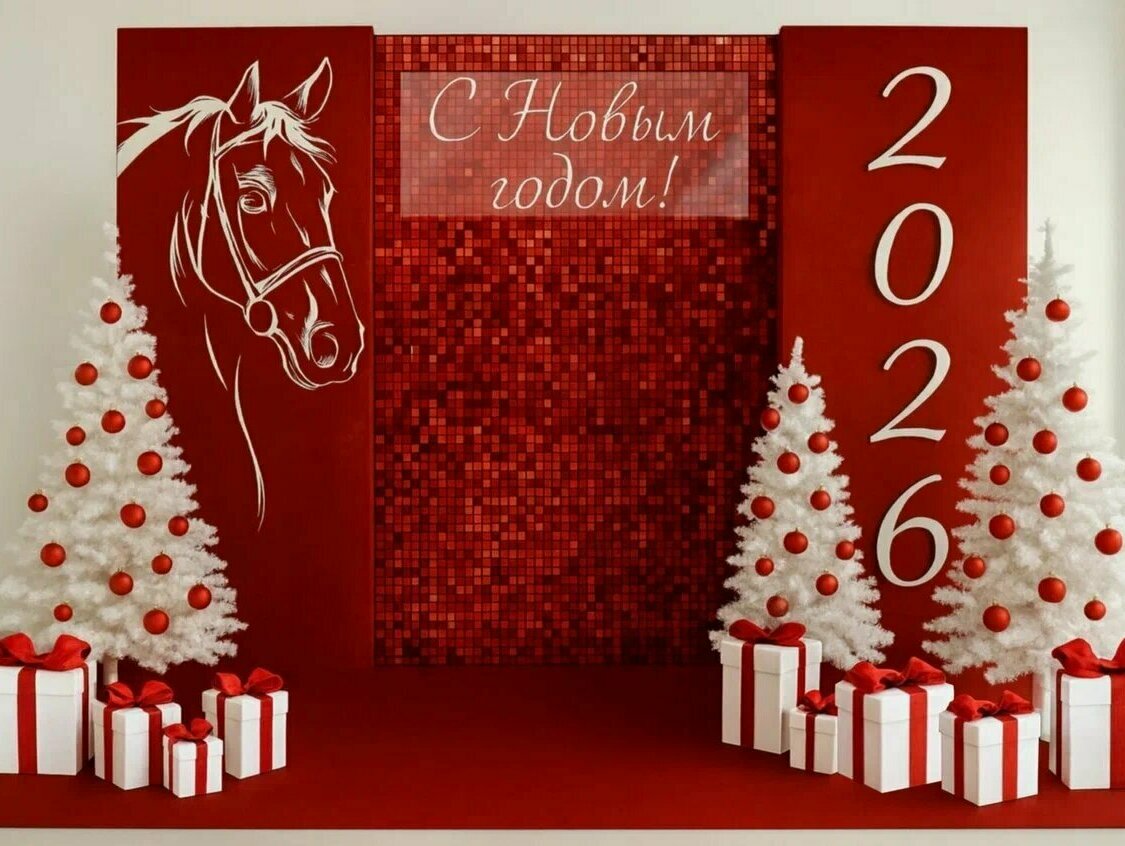 Новогодняя фотозона год лошади Новогодняя фотозона год лошади