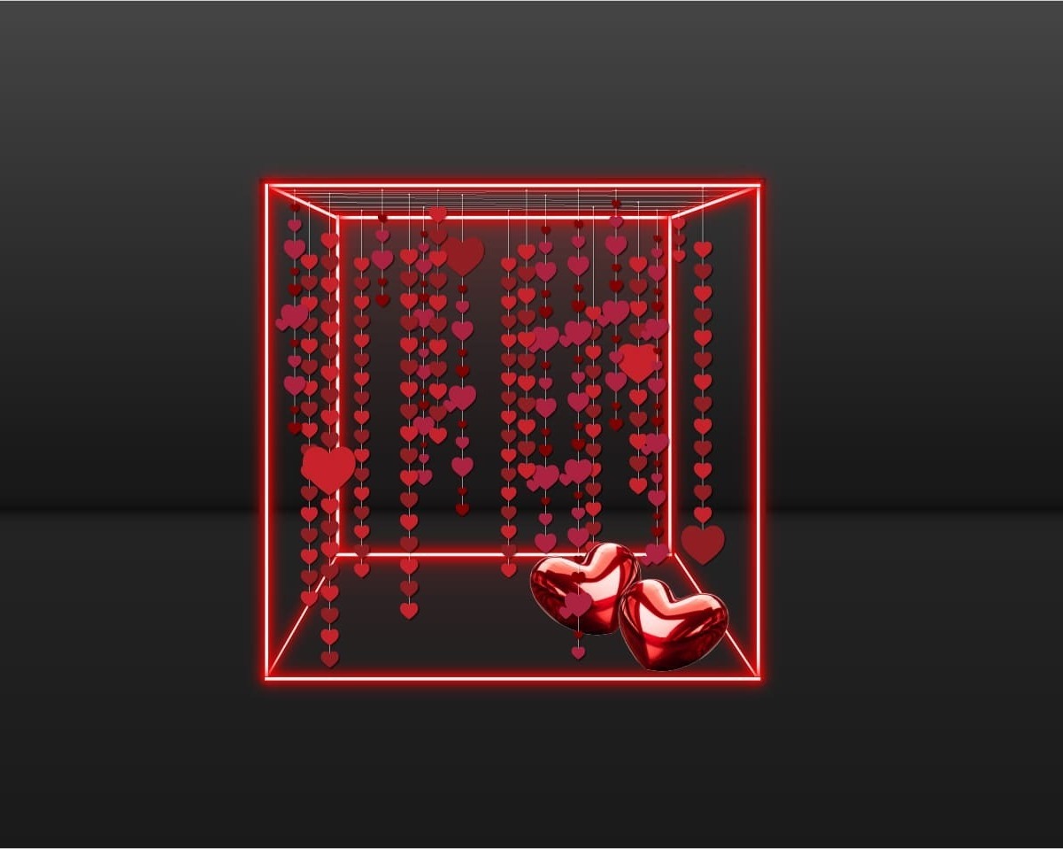 Фотозона неоновый куб Фотозона неоновый куб