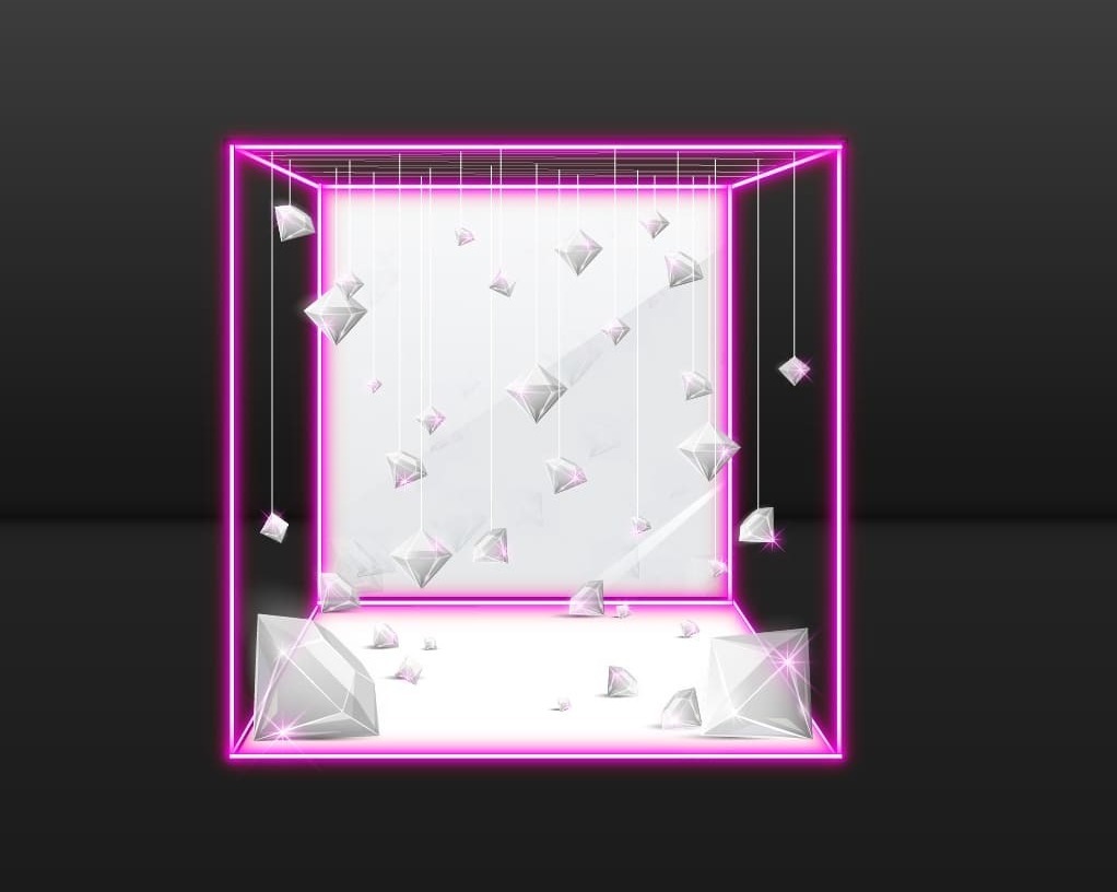 Фотозона неоновый куб Фотозона неоновый куб