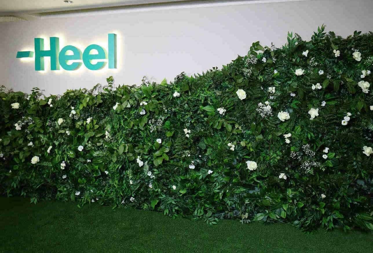 Фотозона с зеленью и неоном Фотозона с зеленью и неоном