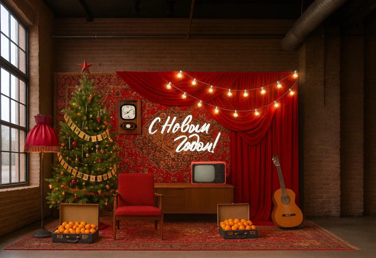 Нововогодняя фотозона в стиле СССР Нововогодняя фотозона в стиле СССР
