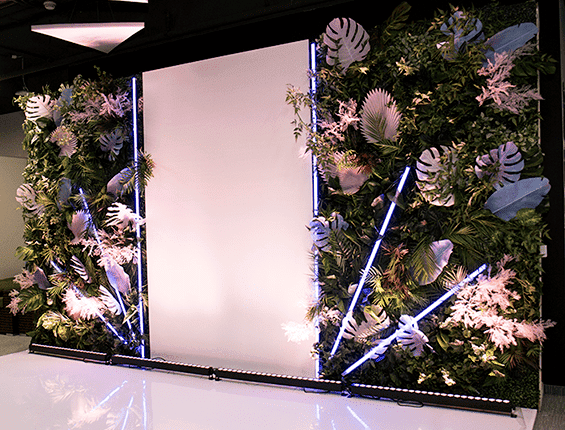 Фотозона фитостена тропики с неоном Фотозона фитостена тропики с неоном